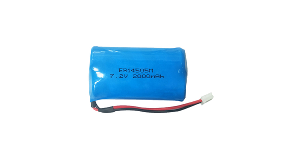 แบตเตอรี่ขนาด AA Li-SOCL2 ขนาดอุตสาหกรรม 7.2V 2000MAH สําหรับอุปกรณ์กระบอก ER14505M