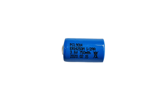 ER14250M แบตเตอรี่ลิตিয়ামไทโอไนลโคลไดร์ ขนาด 3.6V 750mAh สําหรับสภาพแวดล้อมที่รุนแรง